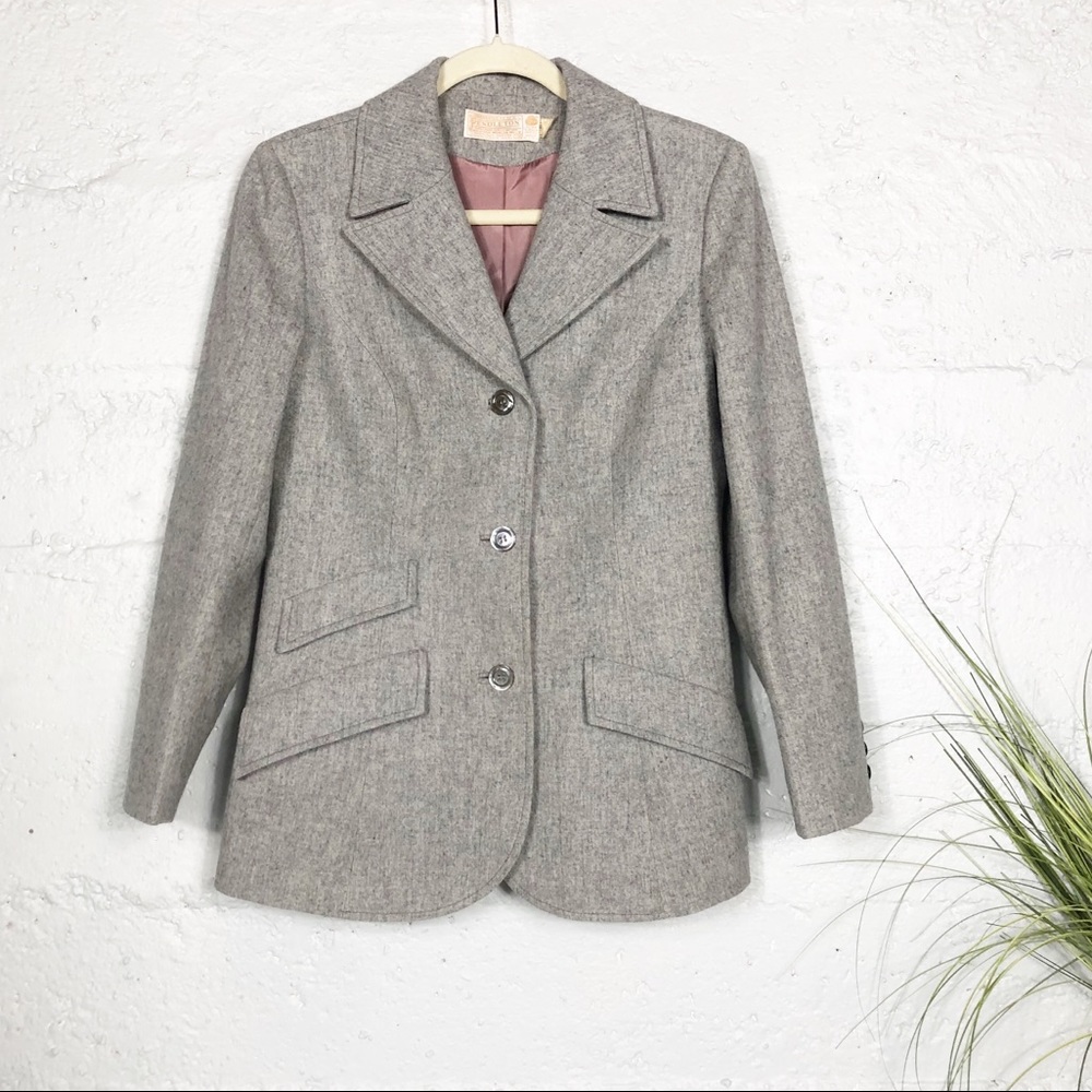 Pendleton Virgin Wool Gray Blazer - image 2